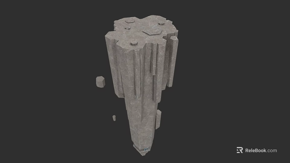 Electric Toy Gray Rock Structure Design With Interactive Fun For Kids 3d model 