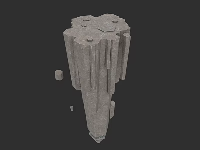 Electric Toy Gray Rock Structure Design With Interactive Fun For Kids 3d model
