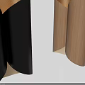 Modern Sleek Wall Lamp With Curved Metal Design And Black Gold Finish For Home Interior