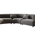 Modern Curved Sofa Multiplayer Sofa 3d model