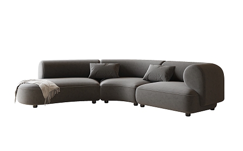 Modern Curved Sofa Multiplayer Sofa 3d model