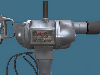Realistic old electric drill modern realistic equipment industrial factory drill bit electric drill 3d model