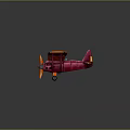 Vibrant Pink And Orange Passenger Plane With Striped Wings And Propeller