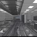 Spacious Commercial Restaurant Kitchen With Stainless Steel Cooking Ranges And Large Range Hoods
