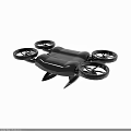 Sleek Black Quadcopter Drone With Four Propellers And Compact Modern Design