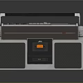 Retro Vintage Radio Cassette Player With Classic Silver Design Handle And Built In Speakers