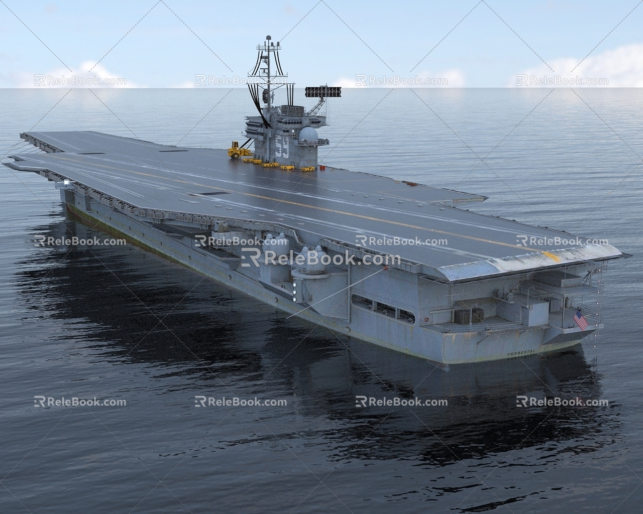 United States Navy aircraft carrier 3d model