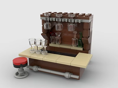 Lego mini-bar 3d model