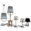 Nordic lamps combination art personality lamp 3d model