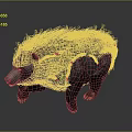 Mythical Bear Like Creature With Green Fur Blue Glowing Patterns And Spikes