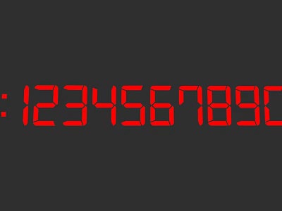 High Quality Red LED Numeric Digital Display for Electronic Devices 3d model