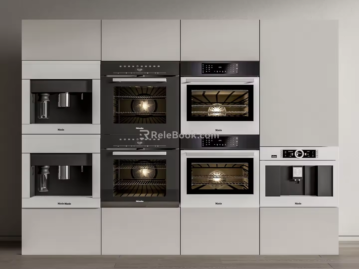 Modern Oven Embedded Oven Steaming Box Coffee Machine Water Dispenser Baking Steaming All-in-One Machine 3d model