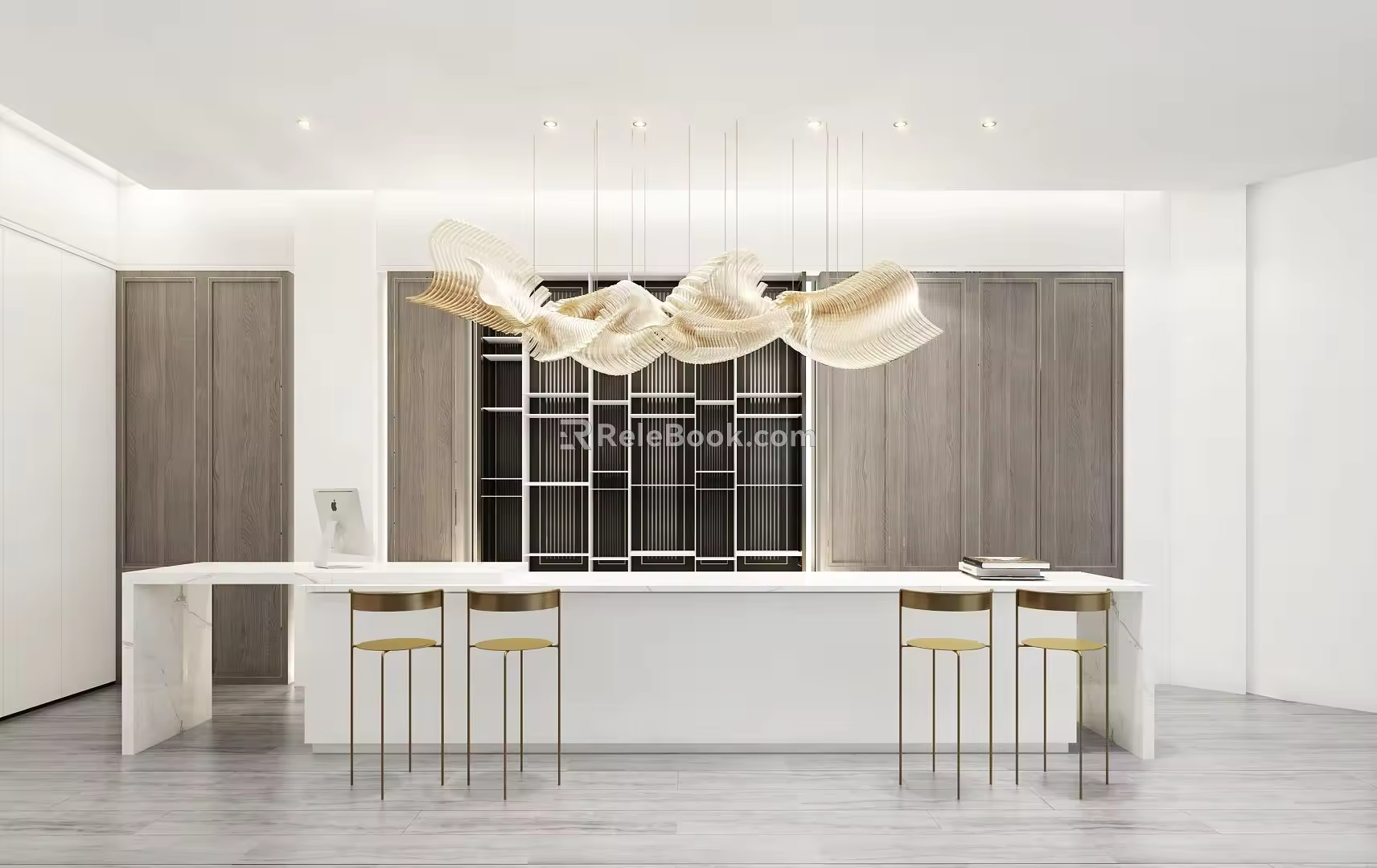 Modern Front Desk 3d model