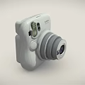 Fujifilm Compact White Instant Camera With Classic Lens And Control Buttons