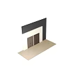 Dark Brown Wooden Double Doors With Golden Handles For Home Interior