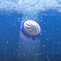 Moisturizer Cream Moisturizer Falling on the Bottom of the Sea 3d model