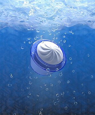 Moisturizer Cream Moisturizer Falling on the Bottom of the Sea 3d model