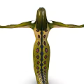 Snake Human Hybrid Character With Female Upper Body And Scaled Serpent Lower Half