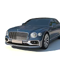 Bentley Dark Blue Luxury Sedan With Chrome Grille Sleek Headlights And Alloy Wheels