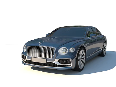 Bentley Dark Blue Luxury Sedan With Chrome Grille Sleek Headlights And Alloy Wheels 3d model