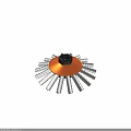 Industrial Steel Wire Brush Wheel With Orange Base And Black Hexagonal Nut