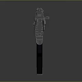Assault Rifle Weapon Design With Black Stock Silver Barrel And Magazine