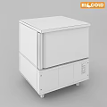 Stainless Steel Kitchen Equipment Cabinet With Door Bottom Ventilation Grille And Red Control Panel