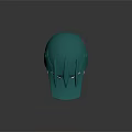 Teal Sports Helmet With Pink Graphics White Trim And Black Chin Section