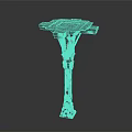 Carved Stone Pedestal With Square Top And Intricate Decorative Details