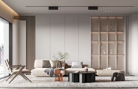 modern living room 3d model