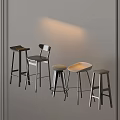 Modern Bar Stools In Different Styles With Metal Legs And Soft Seats