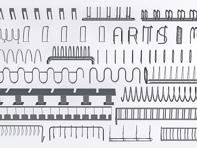 Modern bicycle parking rack bicycle rack bicycle parking area carport frame 3d model