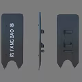 Black Industrial Equipment With Serrated Edges And Connecting Components Design