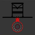 Professional Basketball Hoop Sports Equipment With Sturdy Backboard And Red Blue Net