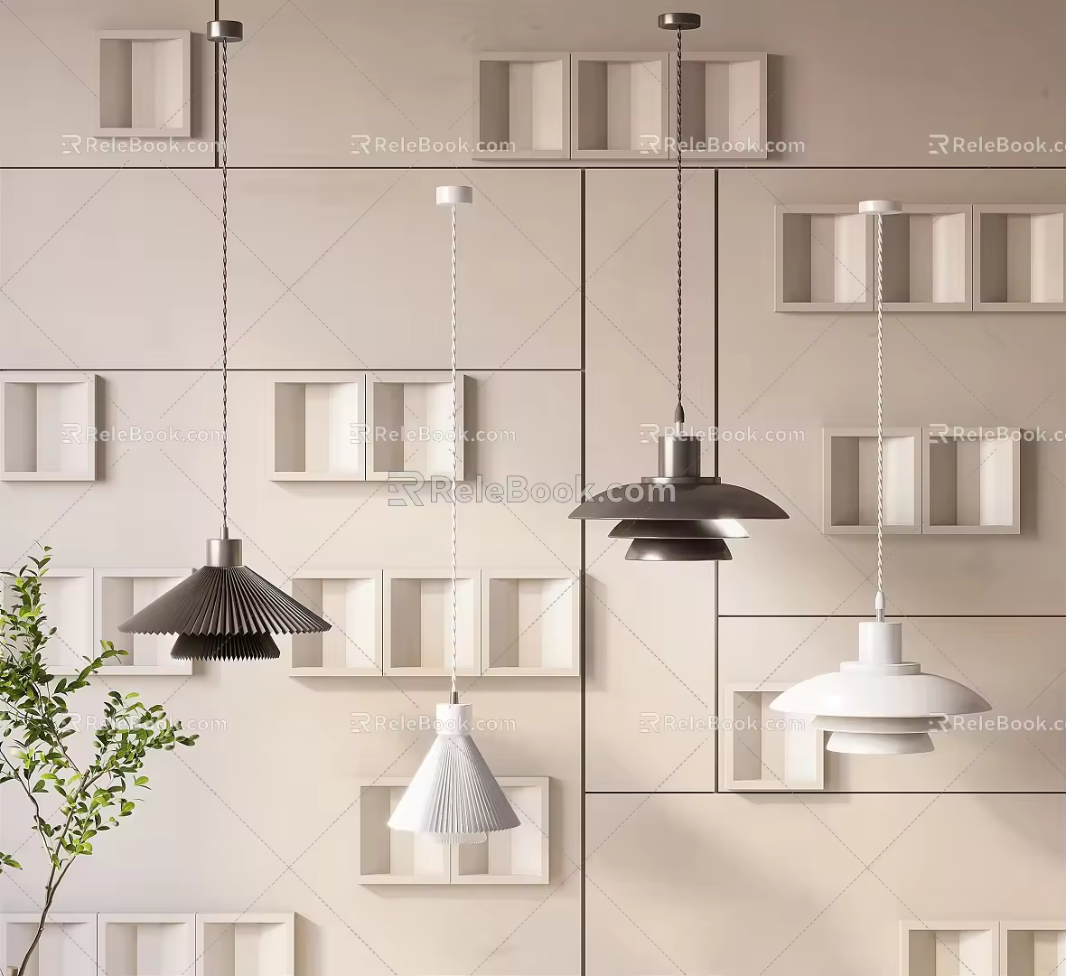 Modern chandelier 3d model