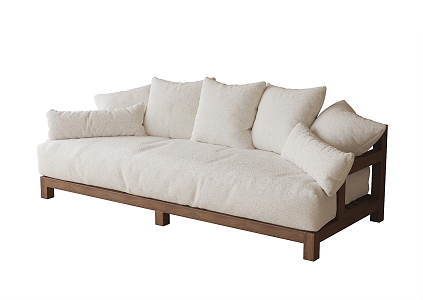 Modern Fabric Sofa Multiplayer Sofa 3d model