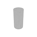 Two White Cylindrical Building Components With White Brick Wall Background 3d model