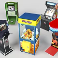 Interactive Fun Arcade Game Machines Featuring Soccer Claw Boxing And Racing Simulator 3d model