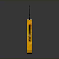 Yellow Handheld Weapon with Dual Antennas Screen and Multiple Buttons 3d model