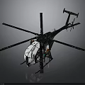 Space Exploration Helicopter Model With White Body And Black Rotor Parts