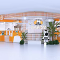 Children's Play and Education Mall Store With Orange Decor And Toy Cars