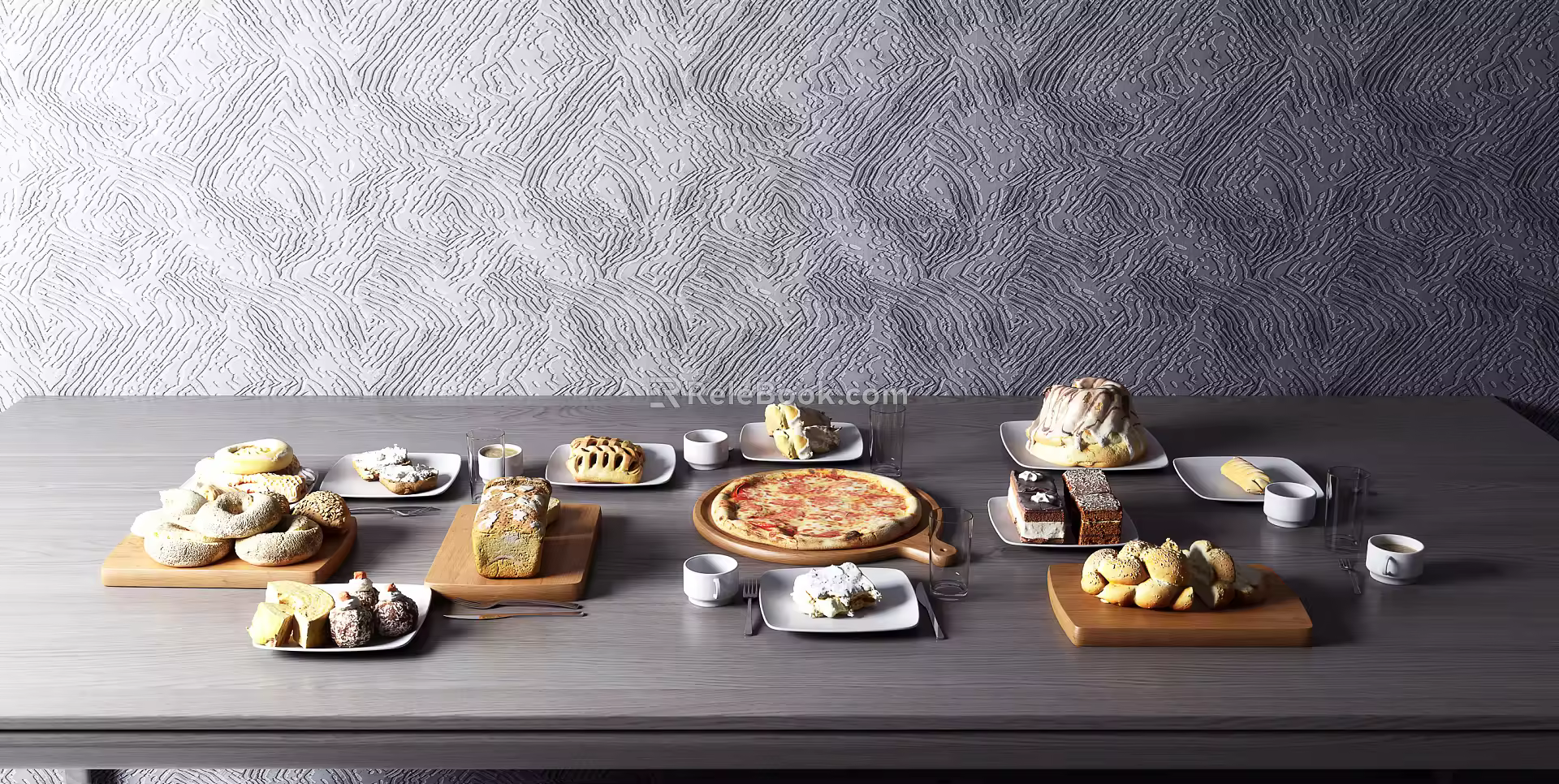 Modern Food Tableware 3d model