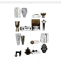 Modern Minimalist Decorative Ornament Set With Vases Sculptures Candle Holders And Figurines