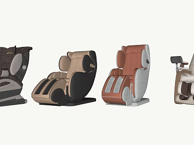 Modern Massage Chair Collection With Various Styles And Ergonomic Comfort Features 3d model