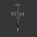 Gray Jet Aircraft Model Featuring Cockpit Landing Gear And Tail Fin