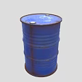 Industrial Equipment Blue Metal Storage Drum with Rustic Finish and Durable Design