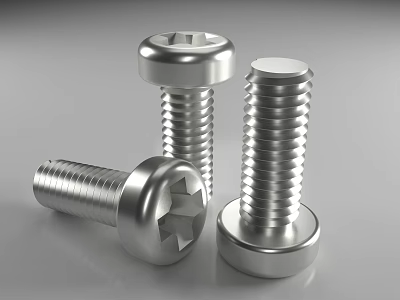 High Quality Metal Bolts With Various Head Designs For Hardware Tools Applications 3d model