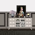 Simple European Sideboard 3d model