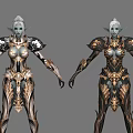 Game Movie Elf Characters With Silver Hair Pointed Ears And Gold Black Ornate Armor