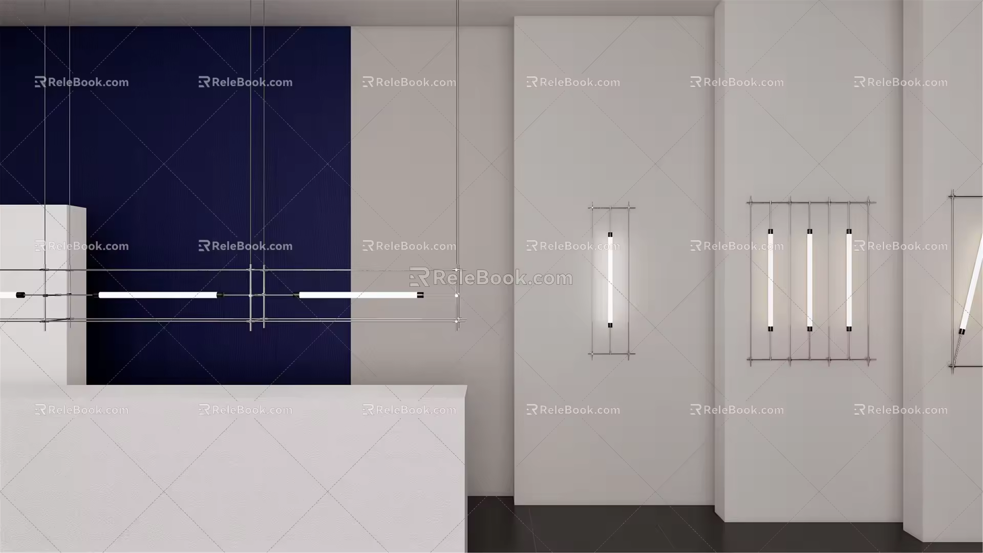 Modern lamp combination Cai Liechao's minimalist creative Mazar chandelier wall lamp decorative lamp 3d model